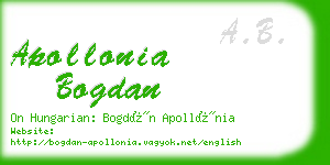 apollonia bogdan business card